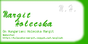 margit holecska business card
